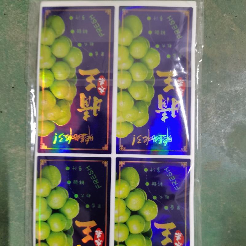 水果标签阳光玫瑰水蜜桃晴王编号B104镭射材质