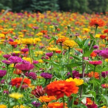 庭院花种种籽子四季播种开花室外易活百日草花籽路边绿化植物