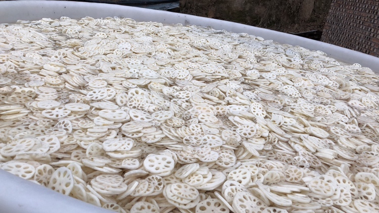 荷兰豆和藕的食材处理步骤图