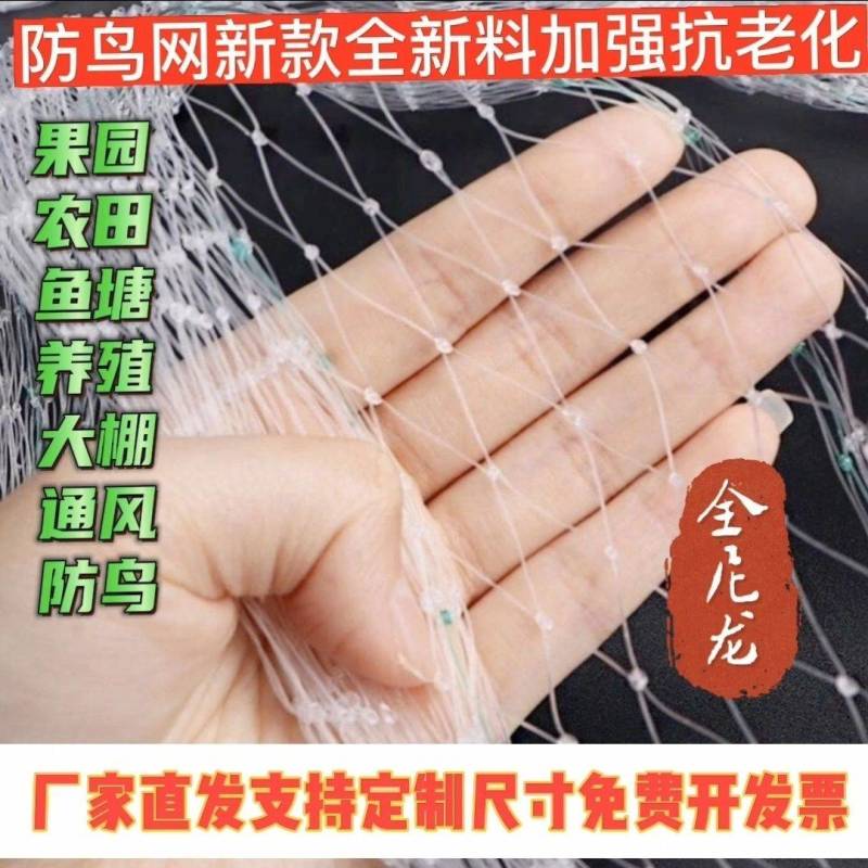 尼龙防鸟网全新料增强抗老化农用果园农田鱼塘养殖大棚种养殖