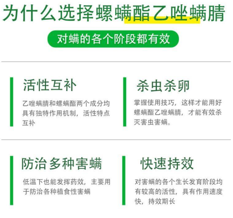 中化宝越螺螨酯乙唑螨腈红蜘蛛茶黄螨叶螨杀虫杀卵杀螨剂