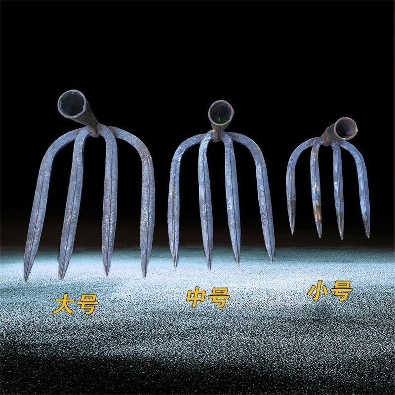 耙锄钉耙四齿耙子农具搂草铁耙种田手工锻打农用翻土水泥园艺