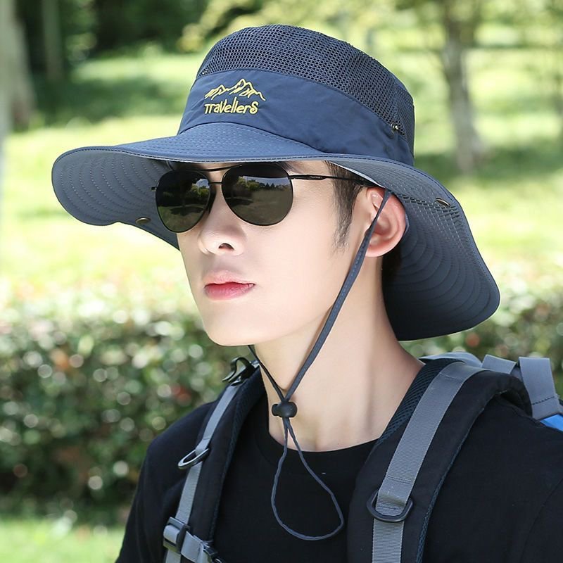 包邮帽子男夏天遮阳帽登山钓鱼太阳帽户外透气防晒帽男骑车帽