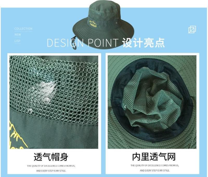 包邮帽子男夏天遮阳帽登山钓鱼太阳帽户外透气防晒帽男骑车帽