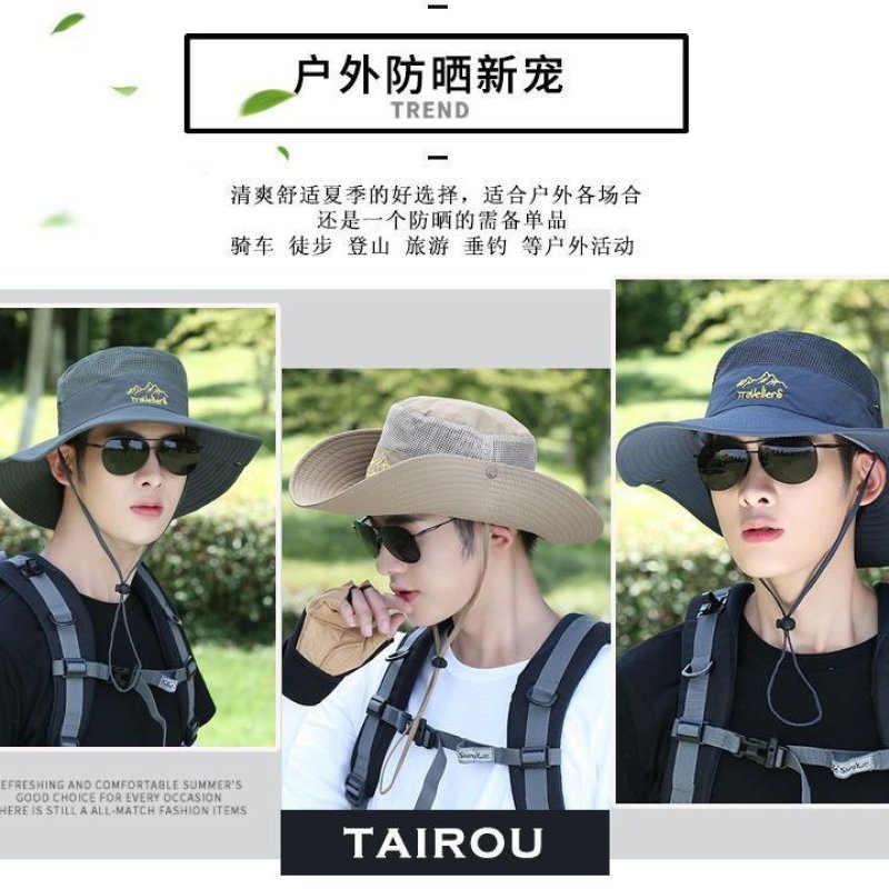 包邮帽子男夏天遮阳帽登山钓鱼太阳帽户外透气防晒帽男骑车帽