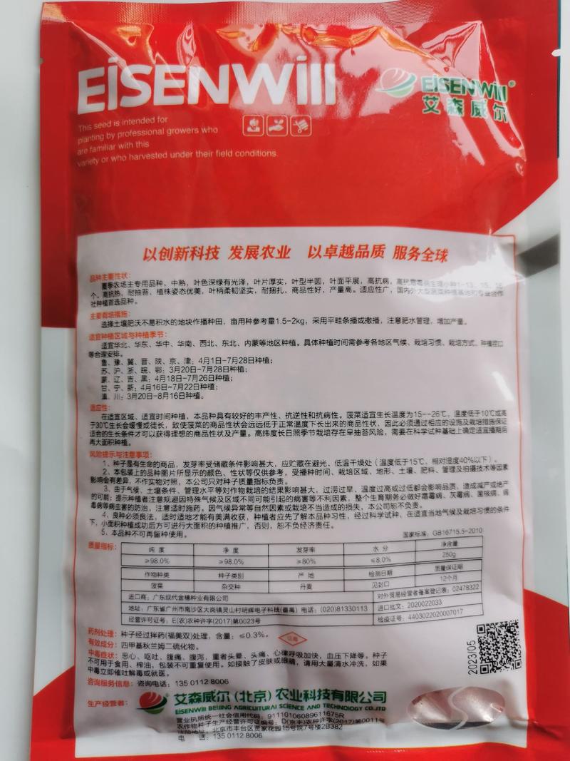夏播王耐热菠菜种子半圆叶耐捆扎直立抗病菠菜种子250克