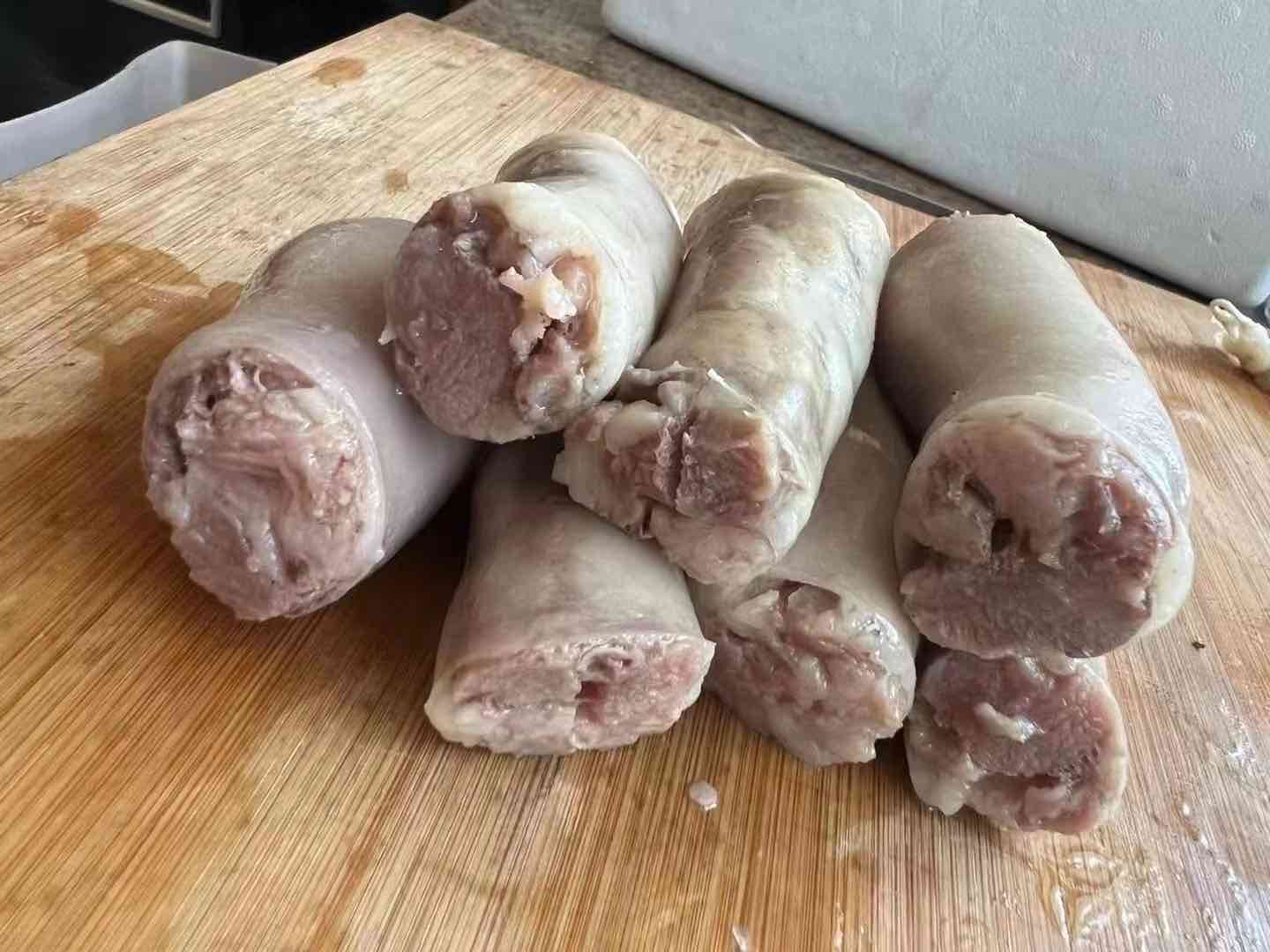 羊肉剁碎过程