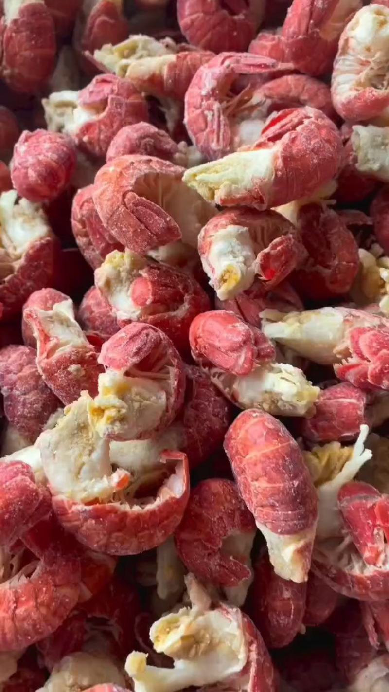 无冰衣龙虾尾鲜冻小龙虾冷冻新鲜整箱餐饮商用批发