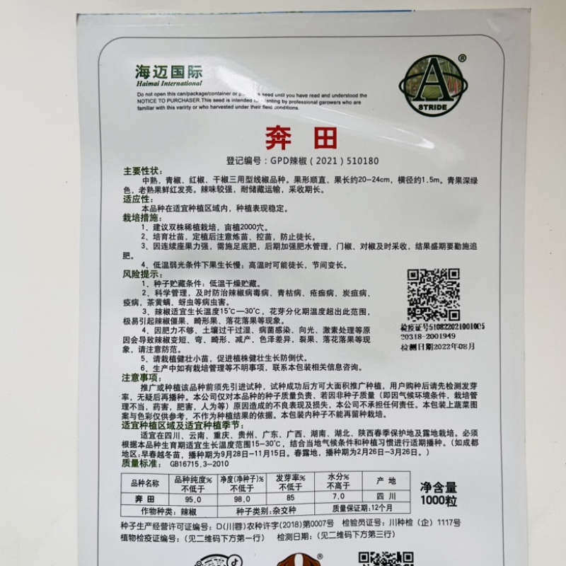 长龙56线椒种子品种，杂交一代青皮品种辣味中辣种子品种
