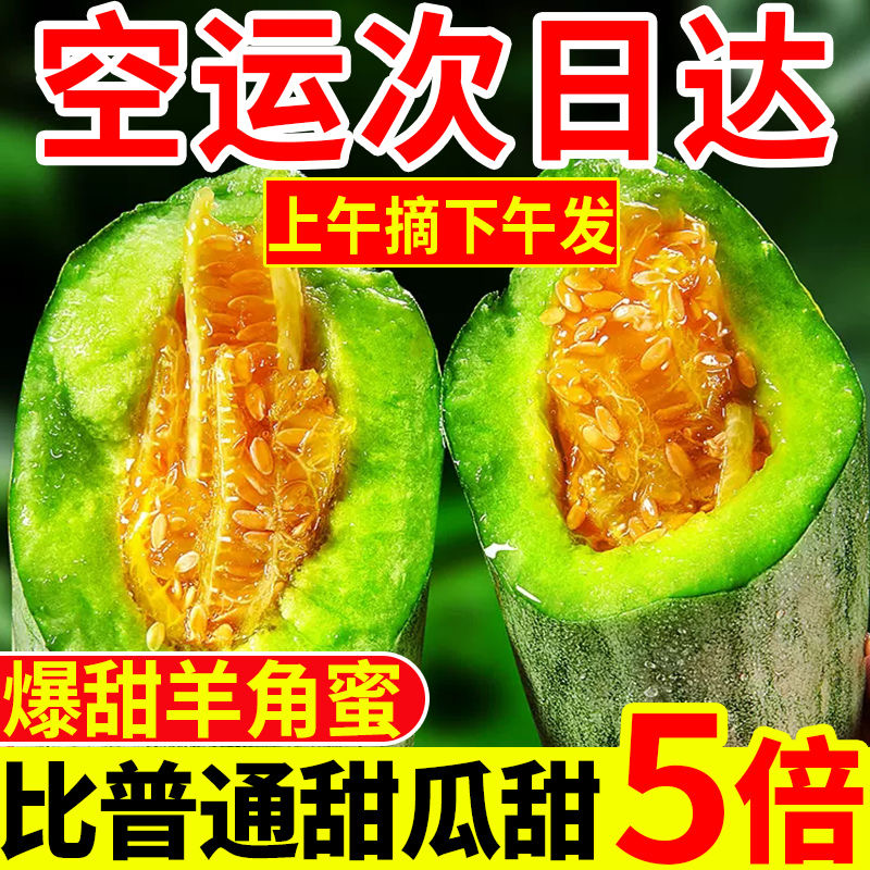羊角蜜甜瓜3-5斤一件代发包售后对接电商微商团购