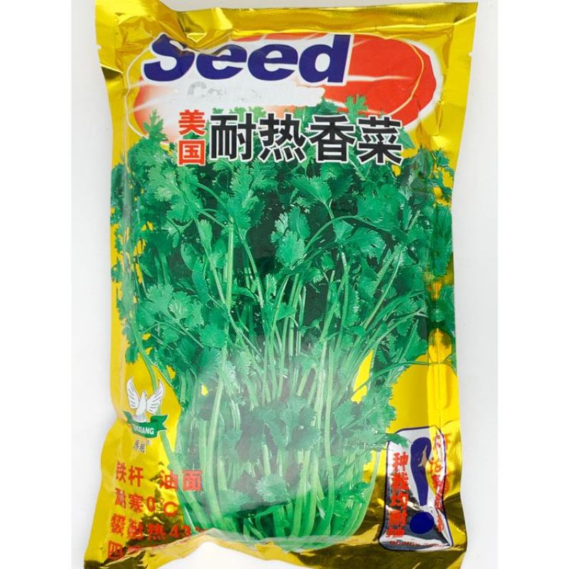 美国耐热香菜种子铁杆不抽苔进口香菜芫荽种子原装发货