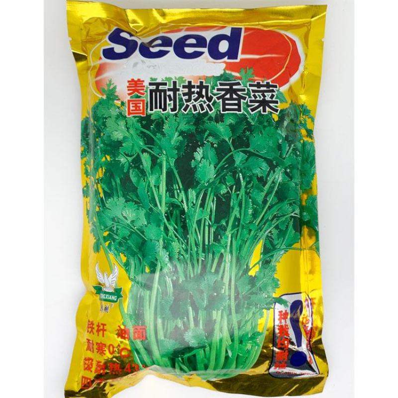 美国耐热香菜种子铁杆不抽苔进口香菜芫荽种子原装发货