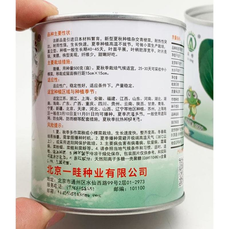 炎霸耐热耐湿青梗菜青菜种子油亮不拔节绿梗上海青种子原装