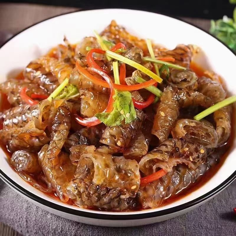 鱼皮原料捞汁食材凉拌小菜