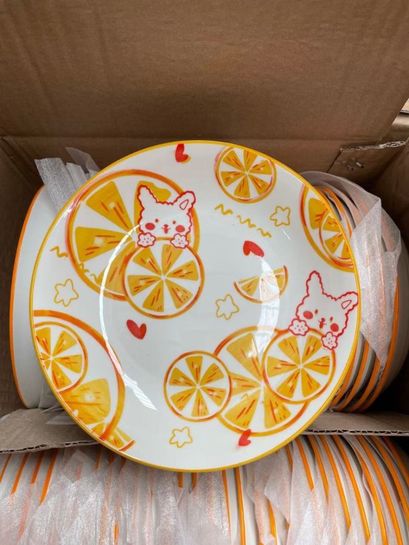 陶瓷7寸盘子印花