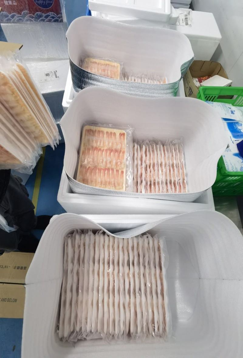 顺丰包邮去壳北极甜虾尾3盘包邮到家。可代发