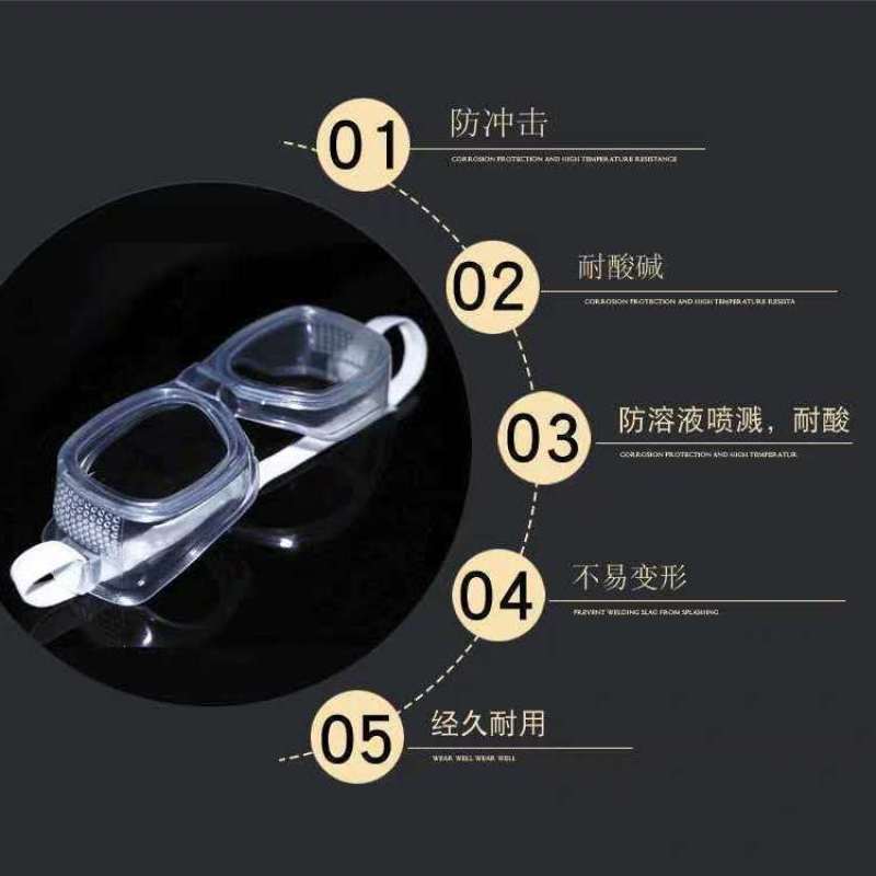 护目镜男透明玻璃防尘眼镜防风沙防飞溅防蓝光女骑行防风防护