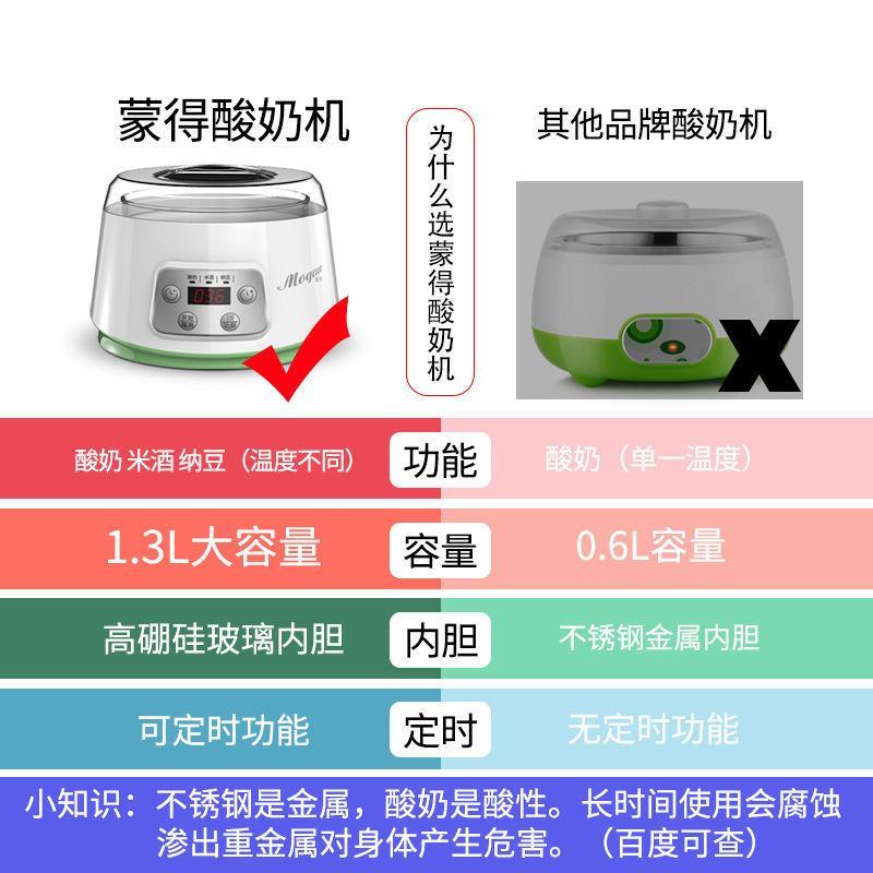 自制纳豆米酒酸奶机家用全自动多功能玻璃内胆恒温定时发酵