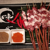 《热卖中》精选内蒙古草地羊后腿肉，每串净肉40克红柳大串