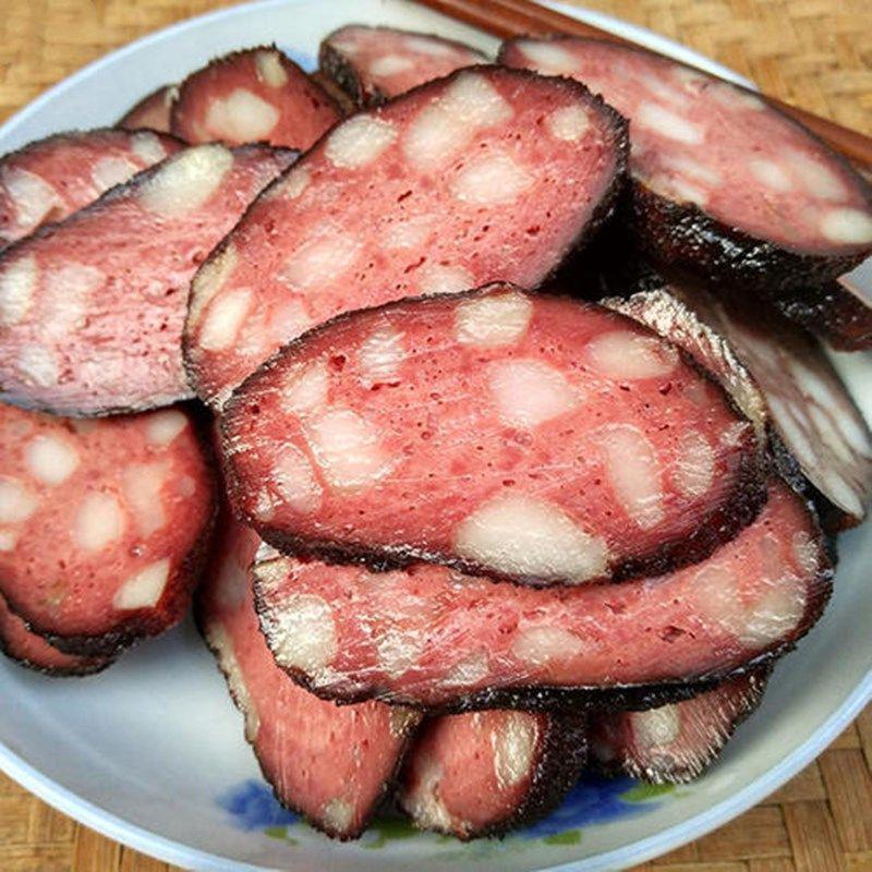 农家自制柴火烟熏猪血丸子血粑粑豆腐腊肉腊味湖南邵阳武冈土