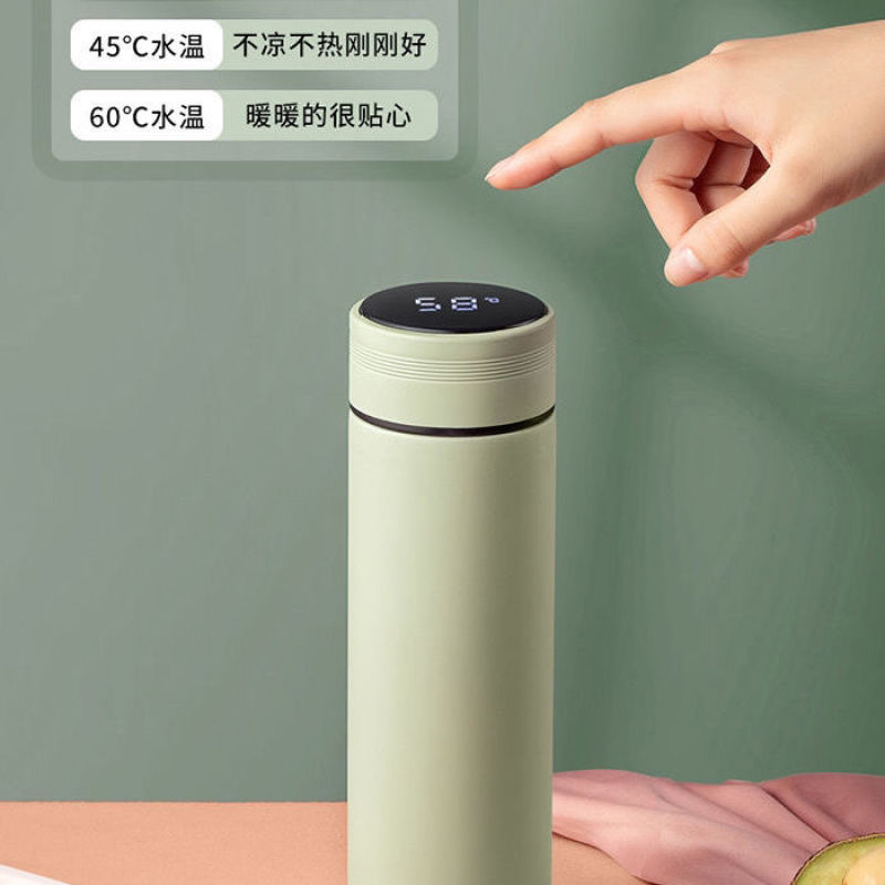 316不锈钢显温大容量保温杯男女生高颜值可爱简约韩版泡茶