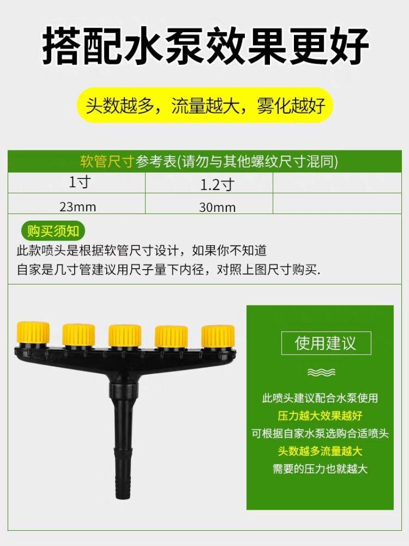 浇花专用水管软管高压浇菜淋花1寸水枪喷头花园庭院浇水冲洗