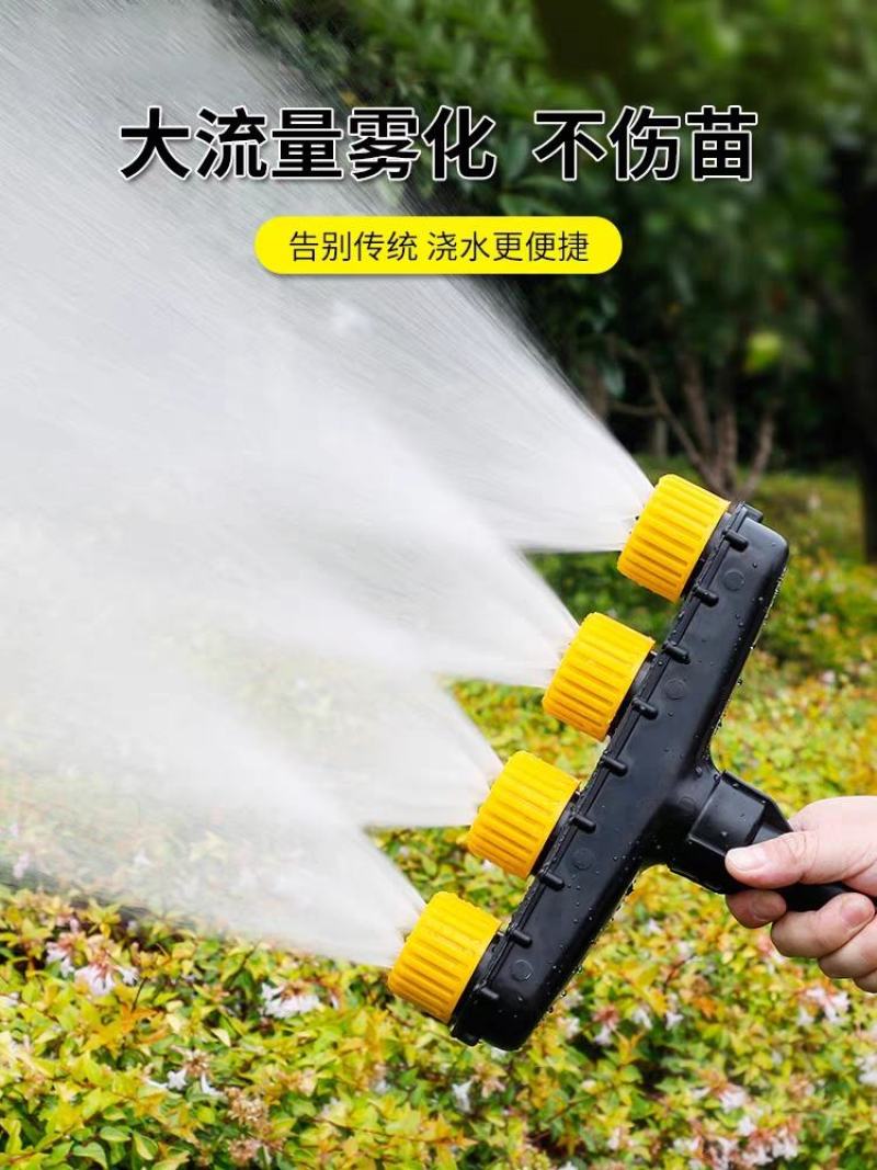 浇花专用水管软管高压浇菜淋花1寸水枪喷头花园庭院浇水冲洗