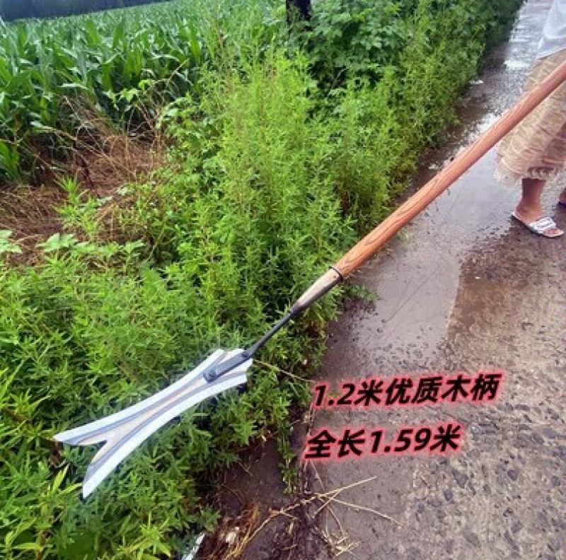 钐刀超大删草杉镰刀农用割草加厚全钢双刃刀头开荒割芦苇水草
