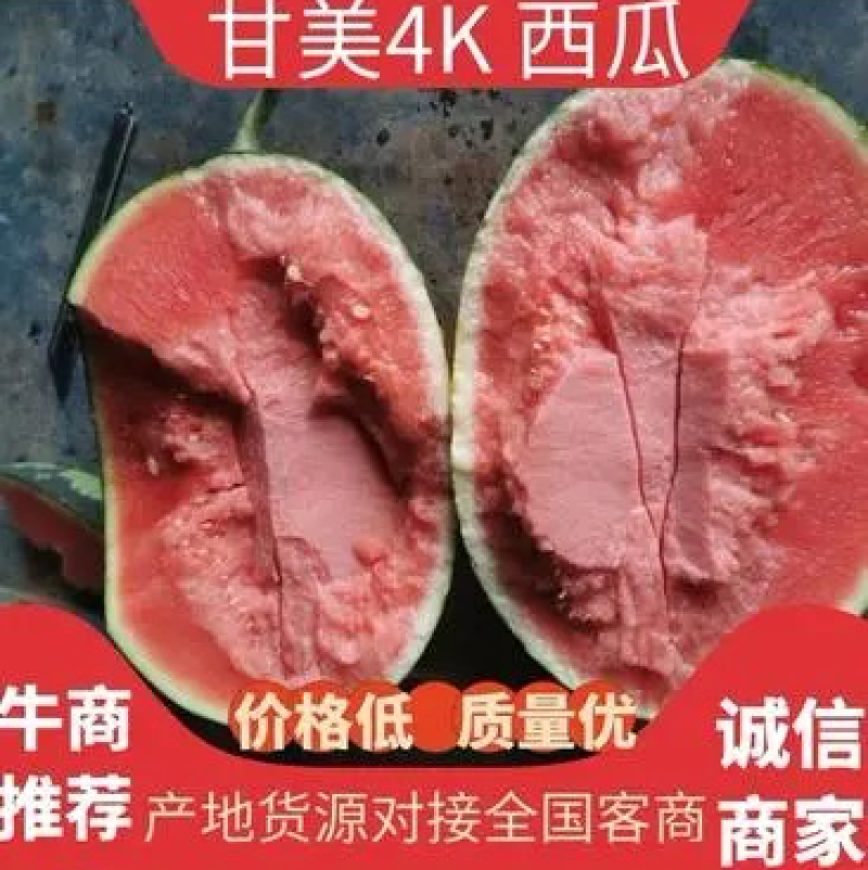 湖北甘美4k西瓜皮薄肉甜量大从优视频看货诚信合作