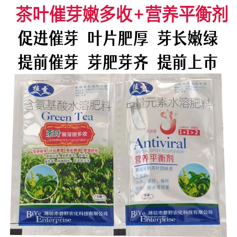 茶叶催芽采不尽强力催芽芽肥芽齐嫩芽多密度大延长采摘茶树肥