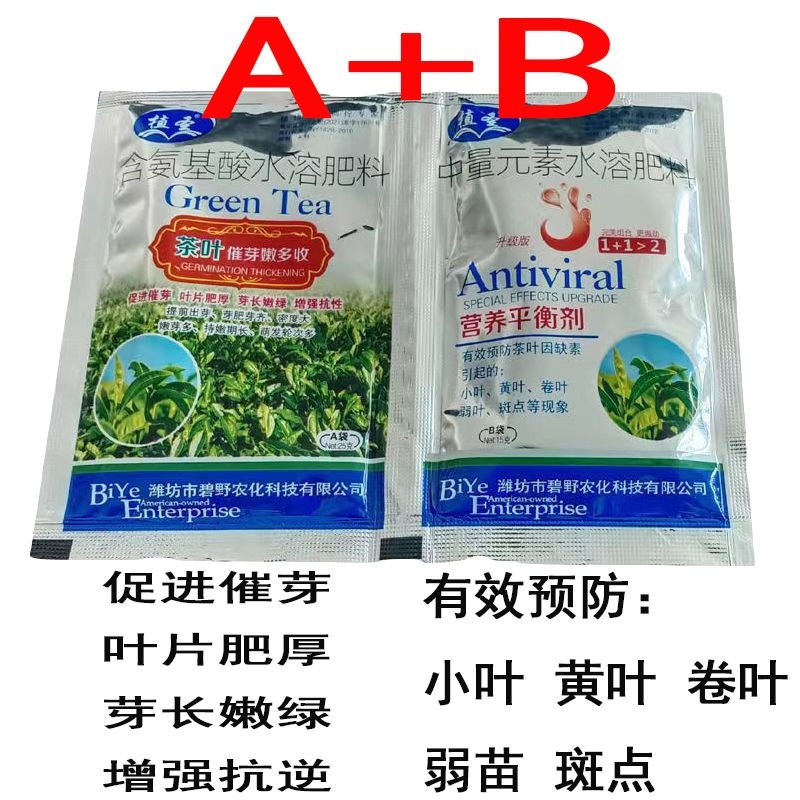 茶叶催芽采不尽强力催芽芽肥芽齐嫩芽多密度大延长采摘茶树肥