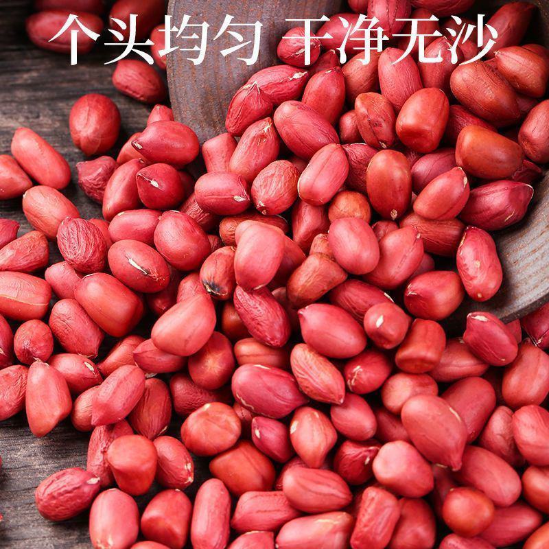 新货红花生米红皮花生去壳红花生红衣花生四粒红农家自产批发