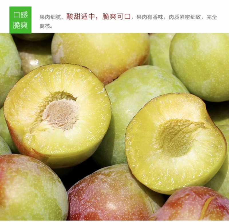 绥江半边红李子
