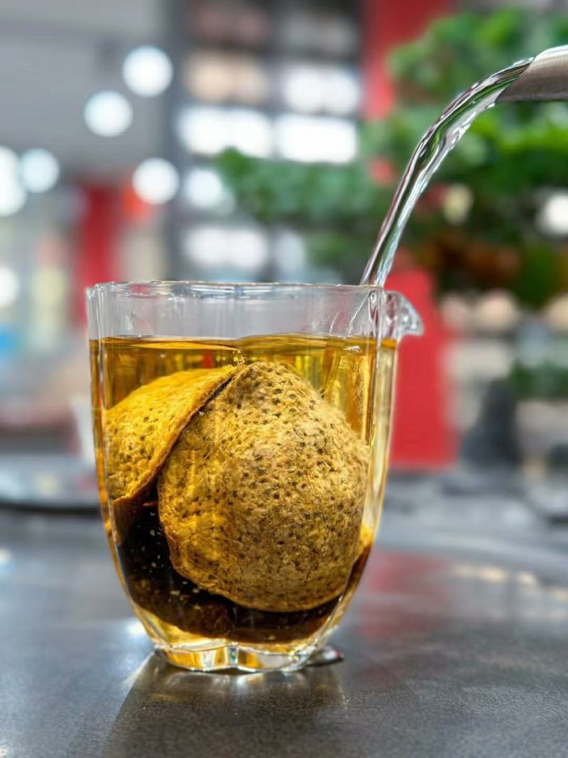 新会15年陈新会老陈皮批发泡水老陈皮干茶玻璃