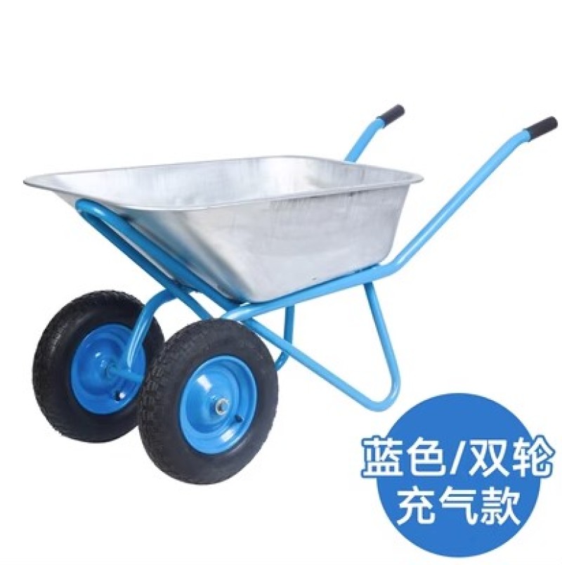 独轮车农用小推车工地单轮手推车推沙泥土花园斗车垃圾搬运车
