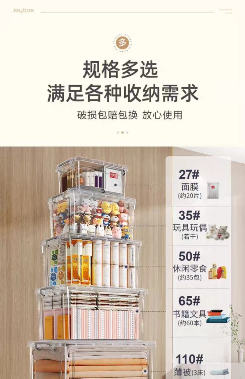 佳帮手收纳箱透明家用衣服裤子整理箱玩具乐高储物箱子医药收
