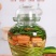 泡菜坛子带内盖玻璃罐密封酸菜缸腌咸菜无铅家用储物罐老式玻