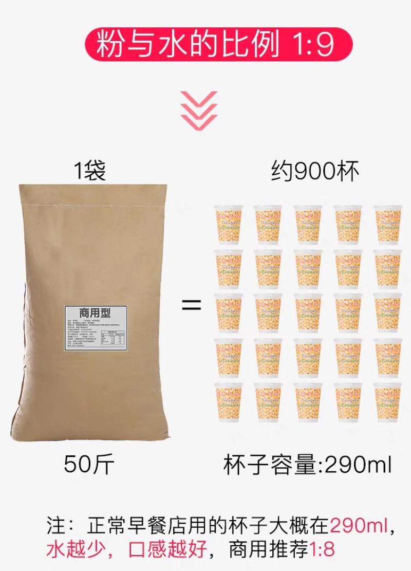 豆浆粉早餐商用冲饮速溶原味黄豆粉豆奶粉纯豆浆早餐店用大袋