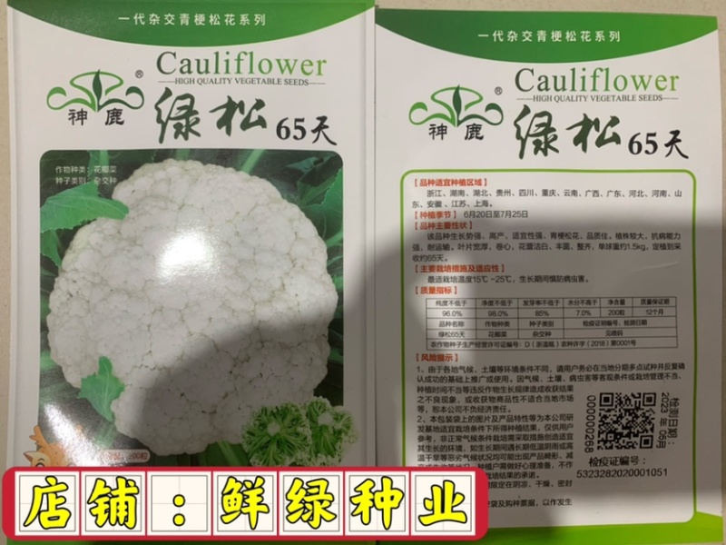 早中熟白菜花瑞雪特大80天白菜花种子单球重1.5kg