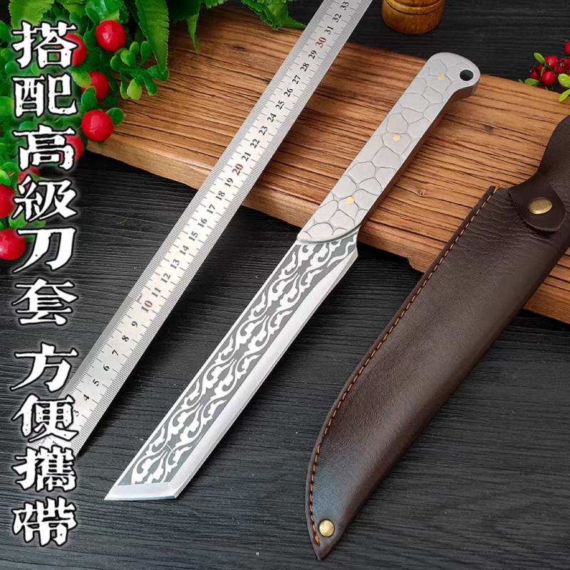 龙泉冰魄斩切多用刀砍骨户外露营开路砍柴家用切菜刀手工锻打