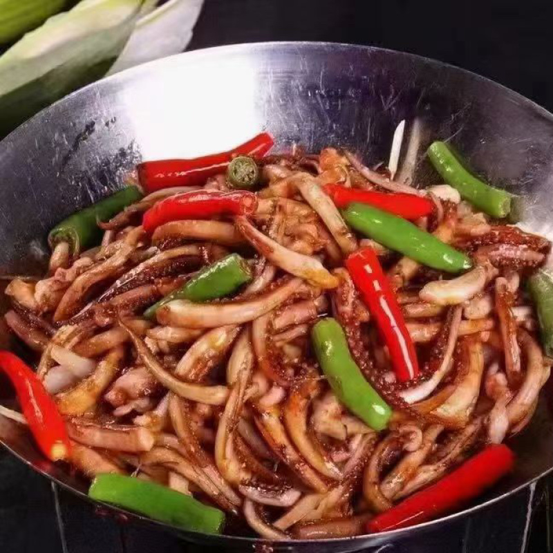 新鲜鱿鱼八爪鱼现切铁板鱿鱼串商用烧烤鱿鱼须