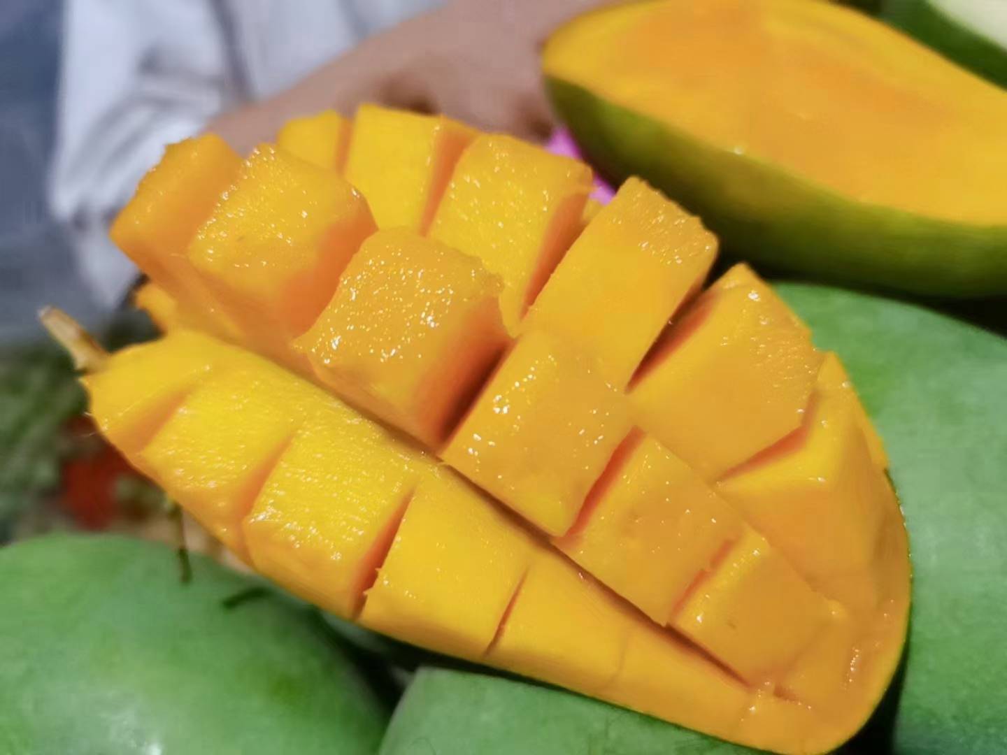 小台农贵妃芒果切面展示