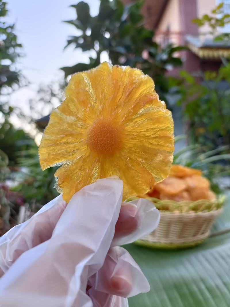云南西双版纳特产果干无添加纯手工无眼菠萝干凤梨干批发