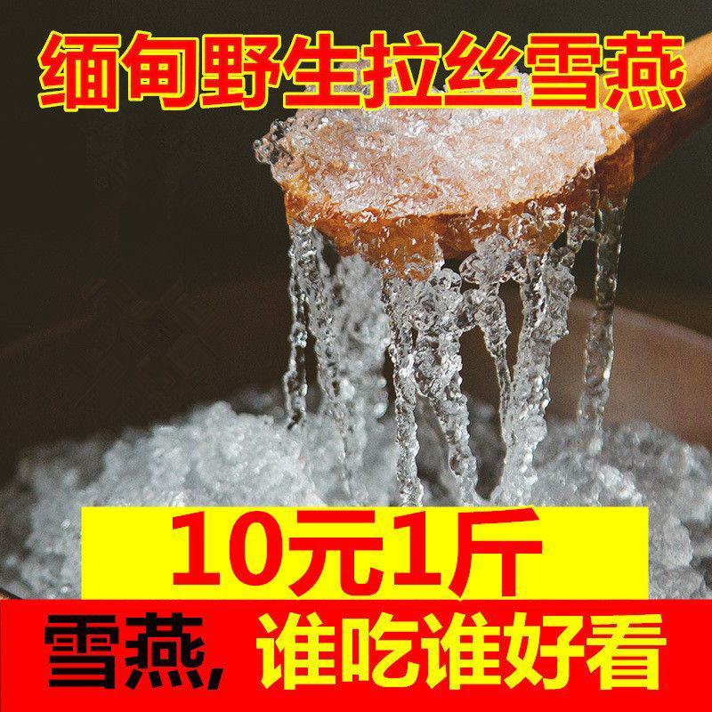 2023新货缅甸雪燕野生特级拉丝500拉丝雪燕可搭配桃胶