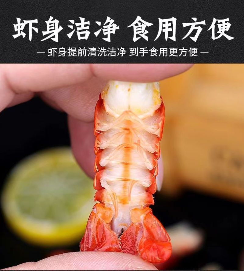 特级大号一级龙虾尾无冰衣冷冻小龙虾尾鲜活速冻虾尾虾球包邮