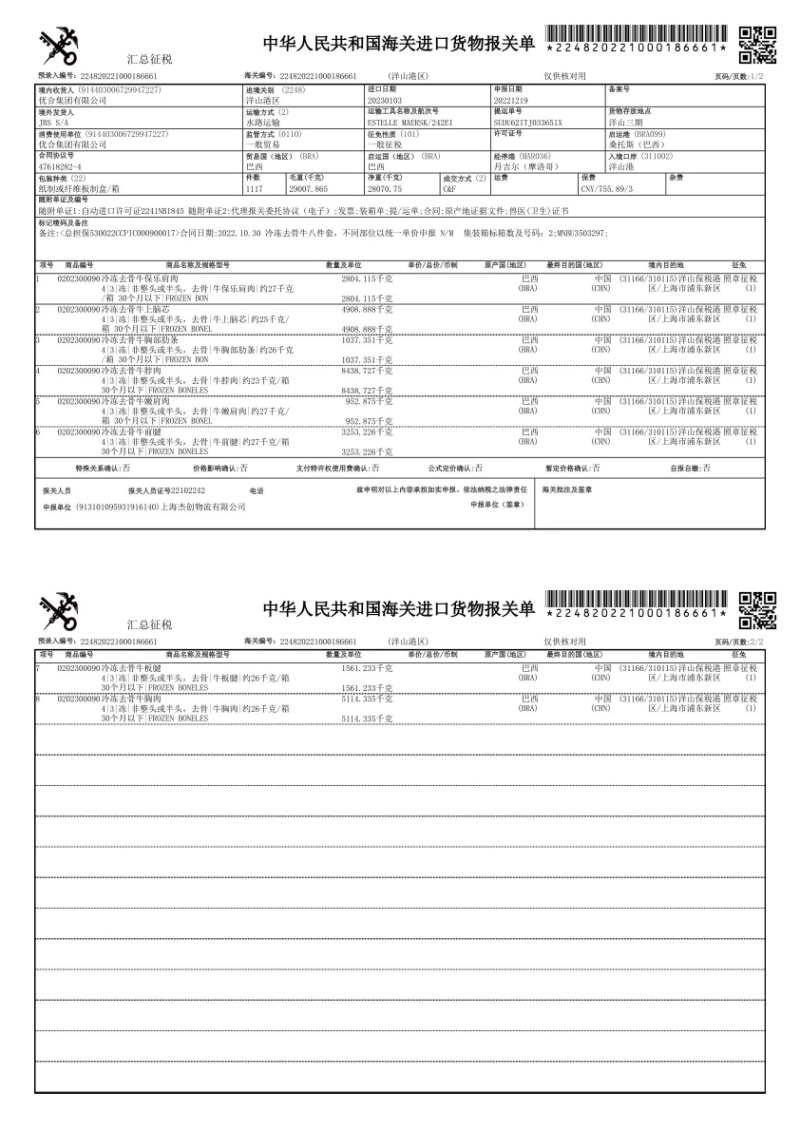 正关牛肉一手货源，全品类手续齐全，批发整柜可出