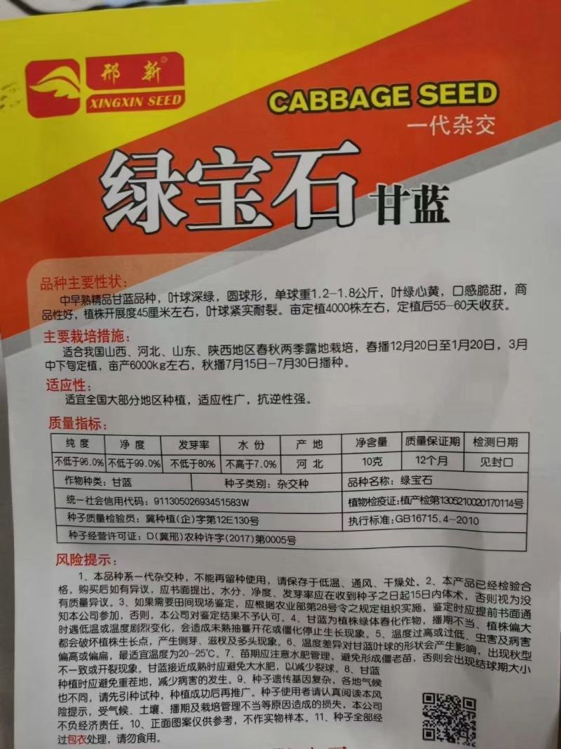 【精】绿宝石甘蓝种子绿宝甘蓝种子10g软甘蓝种