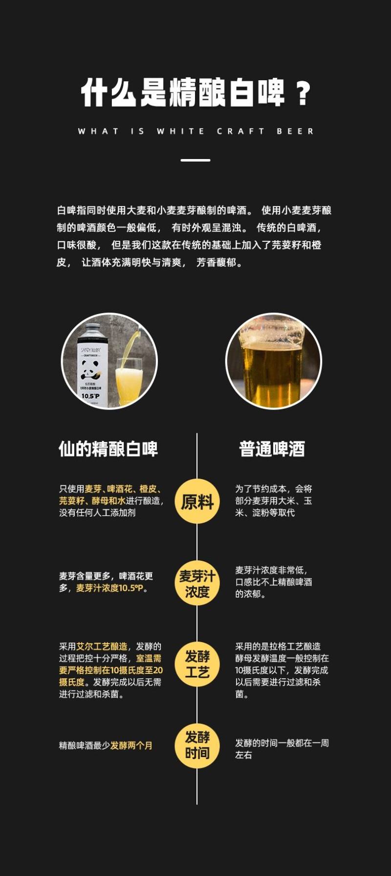 仙的精酿1L装，比利时风味小麦精酿白啤，厂家直发