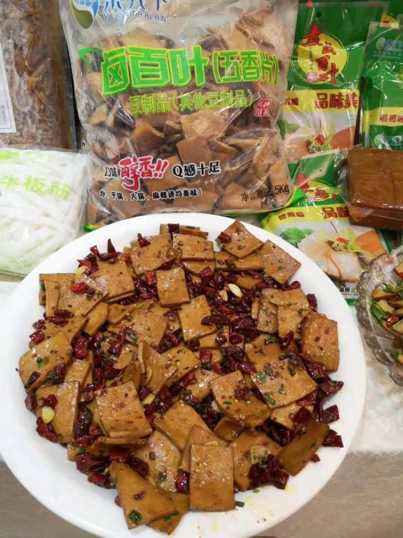 【卤味素天下酱卤豆腐丝豆干豆皮凉菜卤百叶传统工艺麻辣五香
