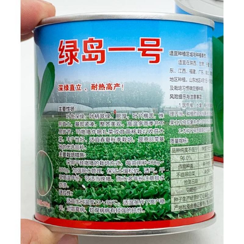 绿岛一号耐热青梗菜种子耐热不拔节油亮上海青种子100克